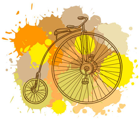 Retro-styled bicycle のイラスト素材