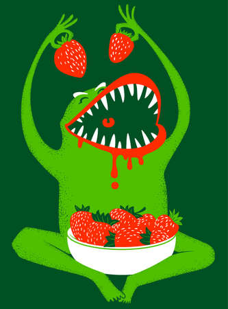 Strawbery monsterのイラスト素材