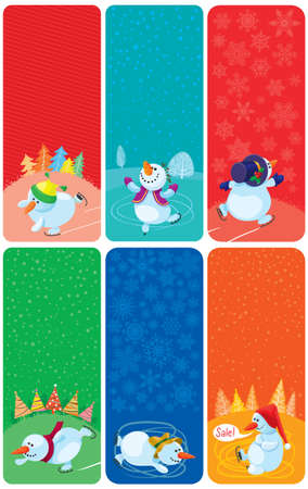 Cute Christmas banners setのイラスト素材