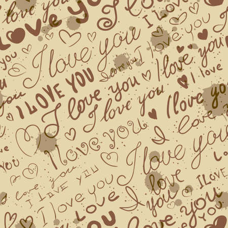 Ink hand-drawn vintage valentine's backgroundのイラスト素材