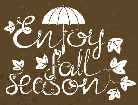 Enjoy fall season grange lettering compositionのイラスト素材