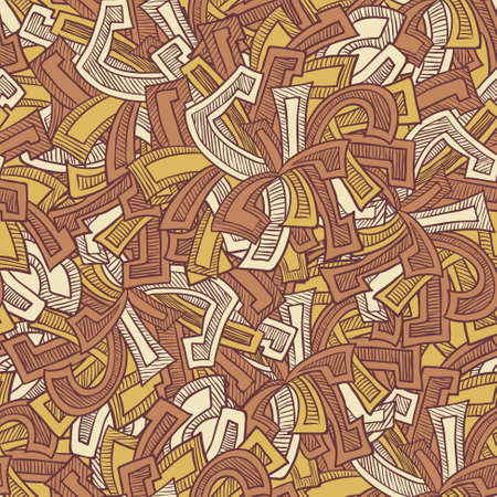 Hand-drawn doodle color seamless patternのイラスト素材