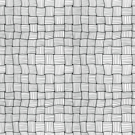 Hand-drawn doodle abstract weaving seamless patternのイラスト素材