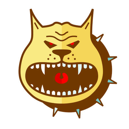 Cartoon angry dog  vector shapeのイラスト素材