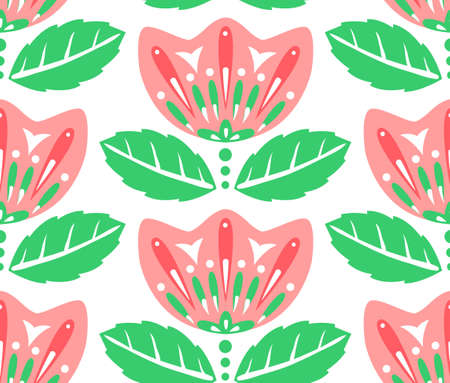 Floral abstract seamless patternのイラスト素材