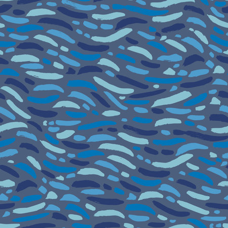 Ink abstract seamless pattern. Background with colorful artistic strips and dots in doodle sketchy style. Design element for backdrops and textileのイラスト素材