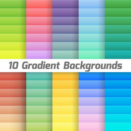 Colorful line gradient background pack. Vectorのイラスト素材
