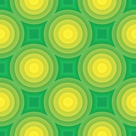 Green circle seamless pattern. Vector illustrationのイラスト素材