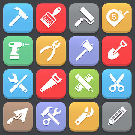 Working tool icons for web or mobile. Vectorのイラスト素材