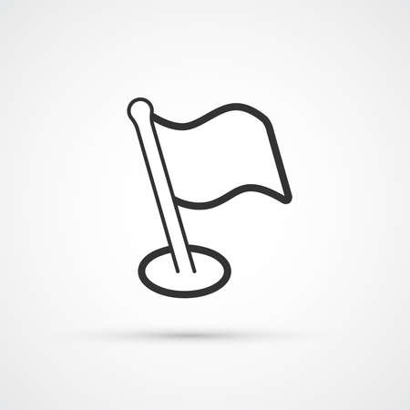 Flag trendy style black icon. Vector illustrationのイラスト素材