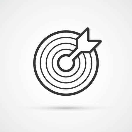 Trendy target black icon. Vector illustrationのイラスト素材