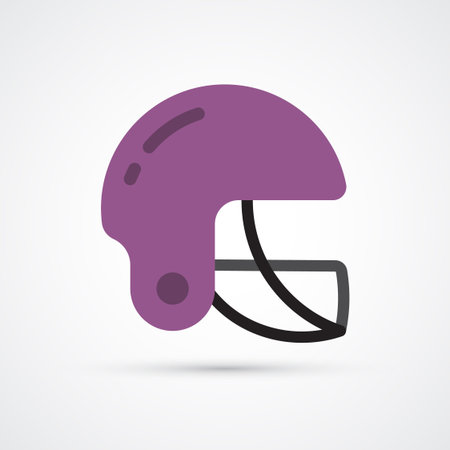 Trendy Football helmet color icon. Vector eps 10のイラスト素材