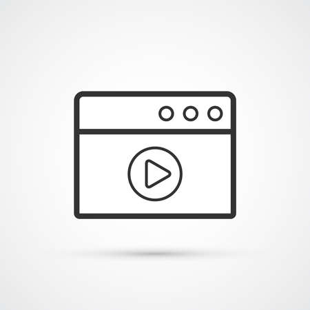 Video network trendy style black icon. Vector illustrationのイラスト素材