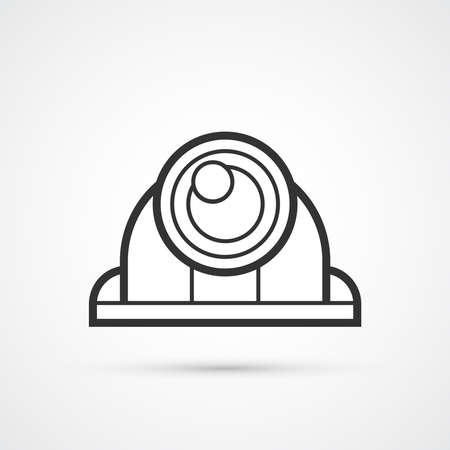Safety construction helmet trendy icon. Vector illustrationのイラスト素材