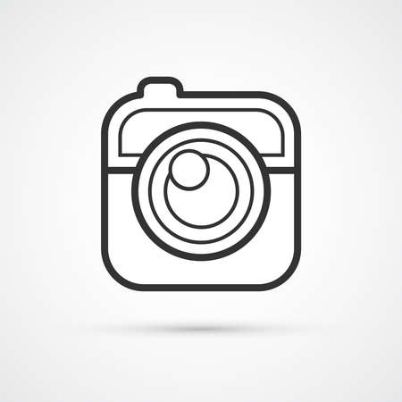 Camera trendy style black icon. Vector illustrationのイラスト素材