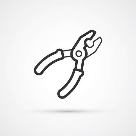 Pliers black good icon. Vector illustrationのイラスト素材