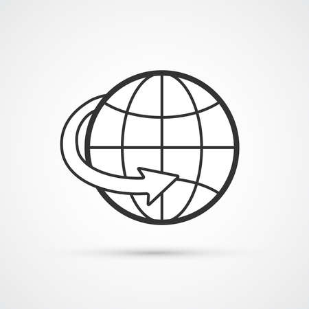 Worldwide business trendy black icon. Vector illustrationのイラスト素材