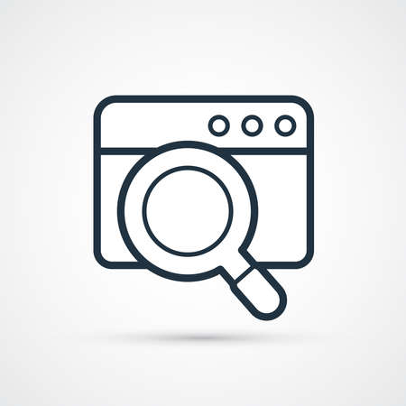 Search window icon trendy flat line symbol. Vector eps 10のイラスト素材