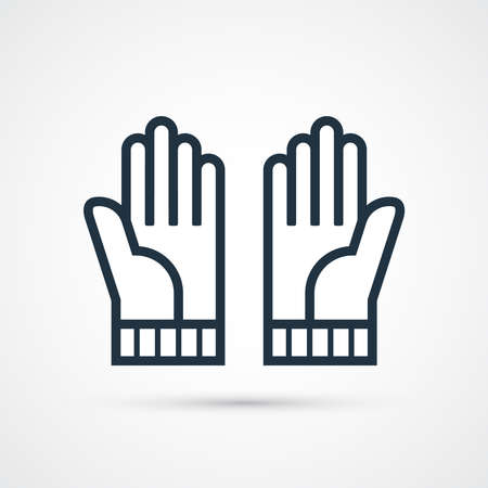 Gloves icon trendy modern flat line symbol. Vector eps 10のイラスト素材