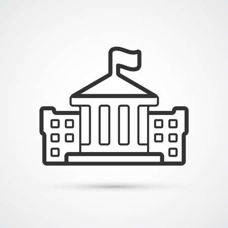 Bank building business trendy icon. Vector illustrationのイラスト素材