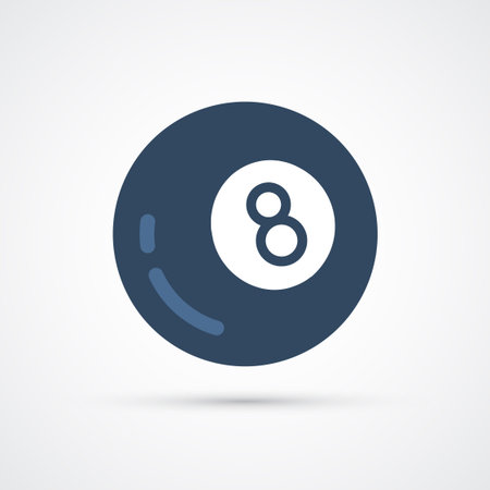 8 pool ball trendy color icon. Vector eps 10