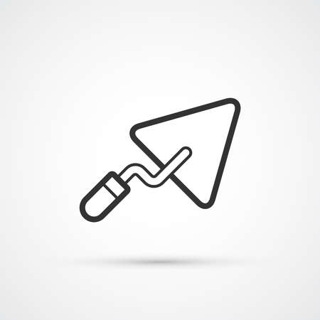 Trowel trendy black icon. Vector illustrationのイラスト素材