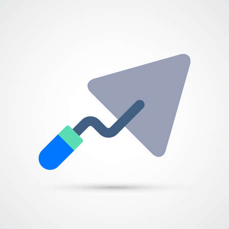 Trowel trendy color building tools icon. Vector eps 10のイラスト素材