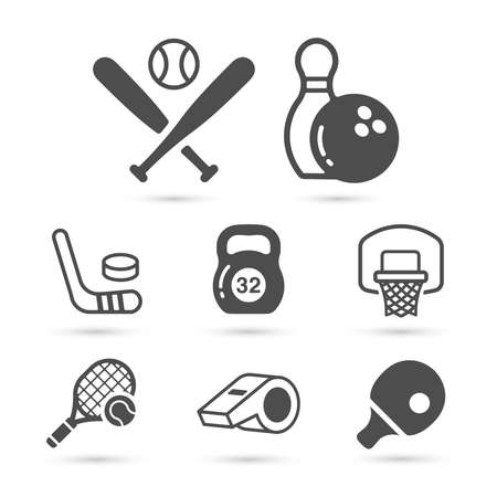 Sort trendy icons on white background. Vector illustrationのイラスト素材