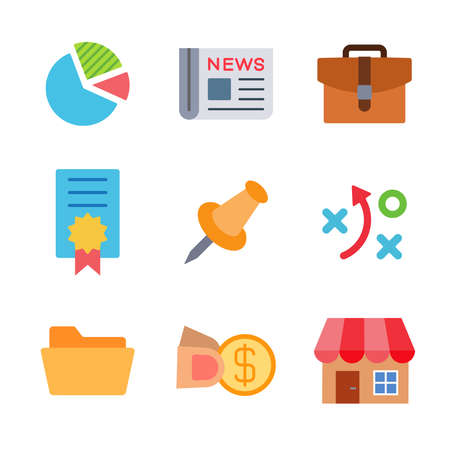 Money and finance modern color icon pack set 3. Vector eps 10 elementsのイラスト素材