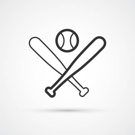 Baseball bats and ball trendy icon. Vector eps10のイラスト素材