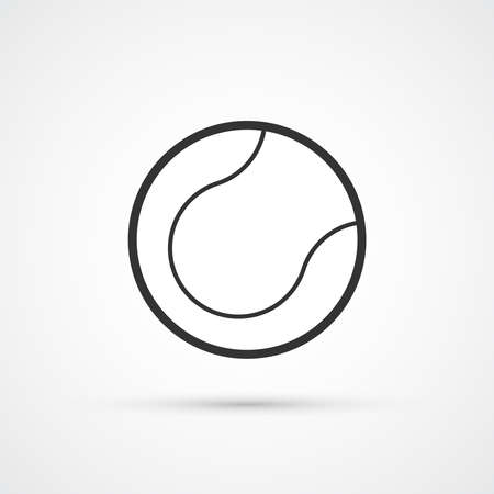 Tennis ball trendy flat icon. Vector illustrationのイラスト素材