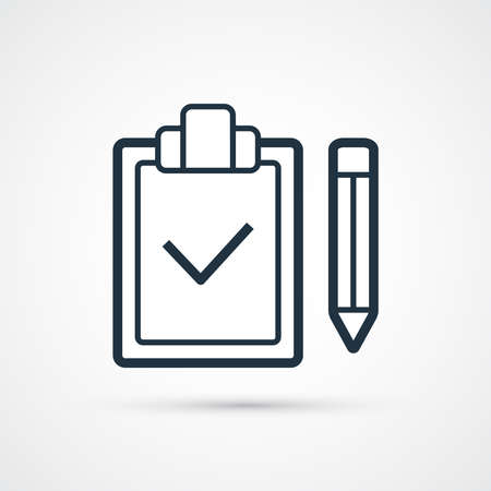 Check list icon trendy flat line symbol. Vector eps 10のイラスト素材