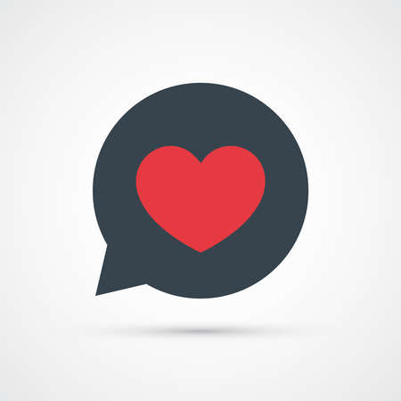Heart speech bubble icon trendy color social. Vector eps 10のイラスト素材