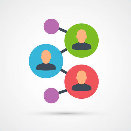 Social network icon trendy color social. Vector eps 10のイラスト素材