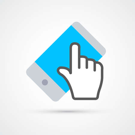 Mobile touch screen icon trendy color social. Vector eps 10のイラスト素材
