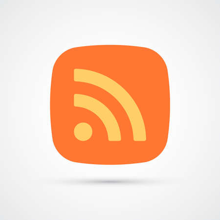 Rss icon trendy color social. Vector eps 10のイラスト素材