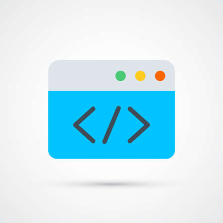 Programming code icon trendy color seo internet marketing. Vector eps 10のイラスト素材