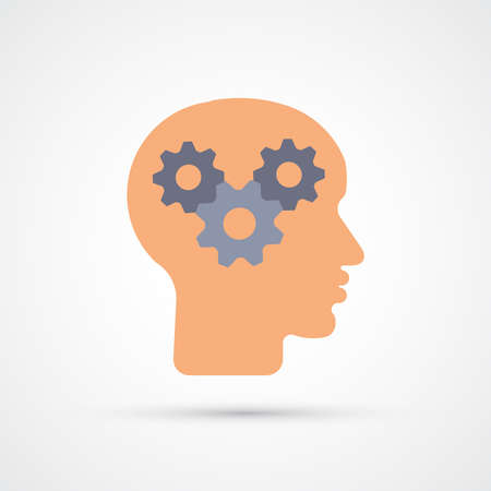 Mind setting icon trendy color seo internet marketing. Vector eps 10のイラスト素材
