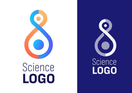 Modern trendy Science symbol for science company or event. Vector eps 10 illustrationのイラスト素材