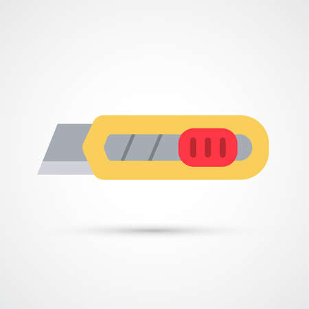 Office utility knife trendy color building tools icon. Vector eps 10のイラスト素材