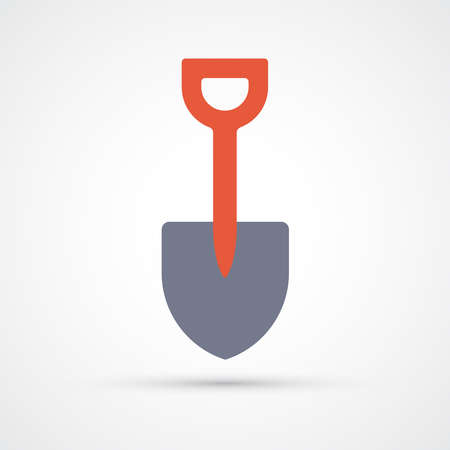 Showel trendy color building tools icon. Vector eps 10のイラスト素材