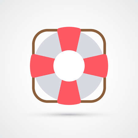Lifebuoy trendy color icon. Vector eps 10のイラスト素材