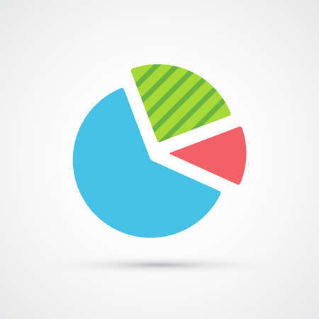 Pie chart icon trendy color seo internet marketing. Vector eps 10のイラスト素材