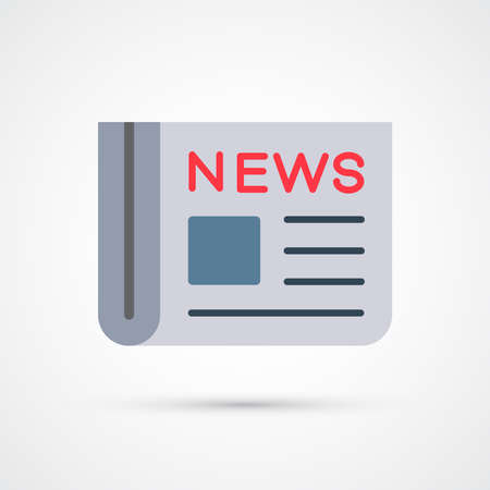 Newspaper trendy color finance money icon. Vector eps 10のイラスト素材