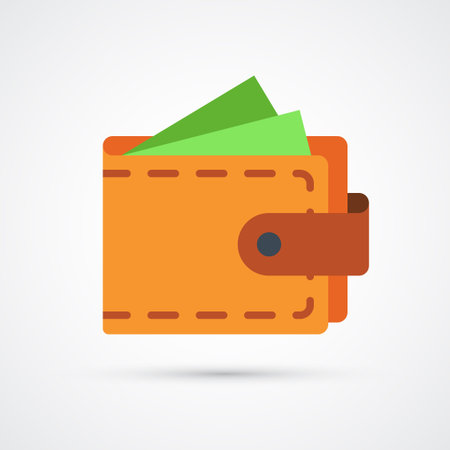 Purse trendy color building tools icon. Vector eps 10のイラスト素材