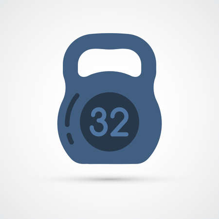 dumbbell weight trendy color icon. Vector eps 10のイラスト素材