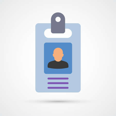 Press card badge trendy color icon. Vector eps 10のイラスト素材