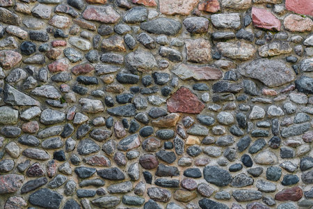 Decorative background gray wall decoration with natural stone with cement