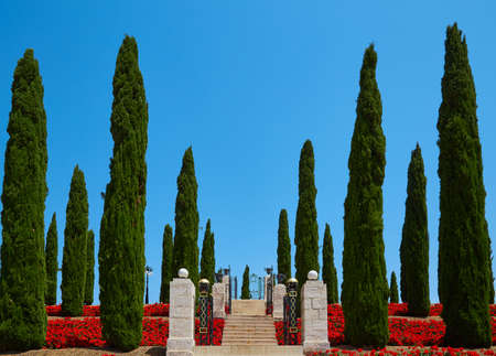 The Bahai Gardens in Acre Acreの写真素材