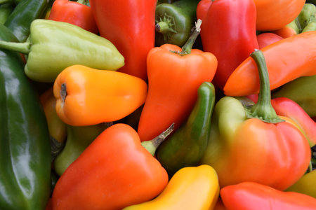 Sweet peppers closeup